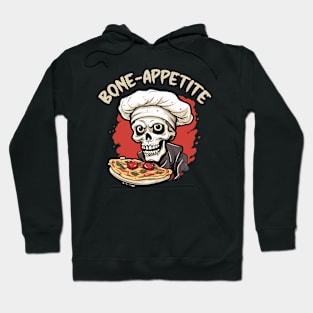 keleton Bone Appetite pun - Chef hat Skull Hoodie